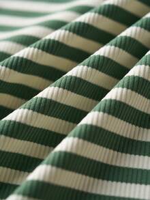 Airaco 2026 春季男士休闲撞色领条纹针织 Polo 衫，商务休闲周末街头风 - 彩色 - 查看 5