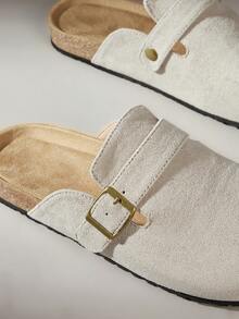 Solecia 女士新款套脚半包头休闲平底鞋 - 卡其色 - 查看 5