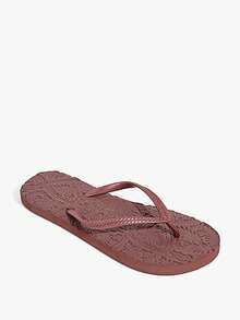 Grefit 复古压纹编织人字拖，女款ins风，复古风，极简风，甜美酷感风，波西米亚风，Y2K风，辣妹风，压纹图案软底拖鞋，长时间行走不累，易于清洁，不闷脚，不磨脚，耐穿，轻便时尚，通勤，校园，暑假海滩/日常出行/闺蜜约会舒适凉鞋沙滩装扮人字拖 - 咖色 - 查看 3