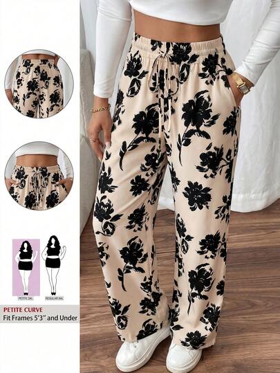 GlowEve CURVE 1件大码女式印花裤，春夏款