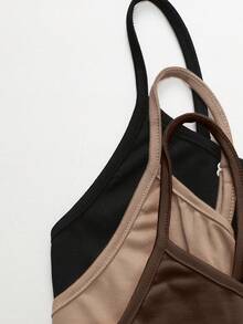 Olithes Vestido Casual De Tirantes De Espagueti De Color Sólido - Multicolor - Ver 3