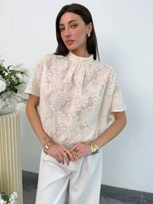 Aloruh Áo kiểu dáng thanh lịch, lãng mạn, sang trọng màu mơ, cổ đứng, tay cánh dơi, hở lưng, thích hợp cho trang phục dự đám cưới, đi nghỉ mát, đi làm. Màu mơ, màu be, màu trơn, trang phục cô dâu, trang phục đi biển, váy dạ hội kiểu nàng tiên cá, áo khoác ngoài đi biển, váy kiểu Marbella, váy đi biển lúc hoàng hôn. - Màu be - Xem 6