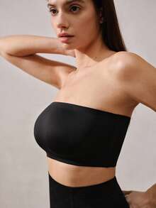 Summer Women's Strapless Bra Set, Including Spaghetti Strap Bra, Spaghetti Strap Top, And Camisole - Black - View 5