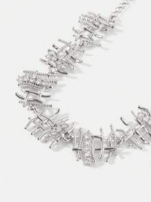 MOTF PREMIUM Pulsera de cadena trenzada hueca - K blanco - Ver 6
