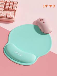 JMMO Mouse Pad & Ergonomic Mouse Pad With Wrist Support,Smooth Lycra Covering,No Chemical Odor For Office And Gaming,Comfortable & Lightweight For Easy Typing - Blue - View 1