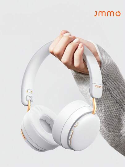 JMMO 无线耳机，蓝牙耳机 3.5 毫米音频，电池寿命长达 20 小时，配备 40 毫米驱动器，适用于旅行办公手机电脑、节日礼物可折叠圣诞礼物，秋冬必备品