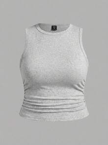 SHEIN EZwear 3件套加大码纯色无袖圆领背心，适合夏季穿着 - 彩色 - 查看 10