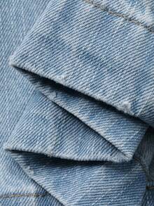 DAZY Women's Regular Mid-Rise Flare Leg Casual Elegant Jeans - Light Wash - View 8