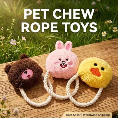 PETSIN 新款狗狗玩具绳索发声毛绒宠物玩具仿真寿司互动宠物用品摄影道具狗狗配件