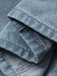 DAZY Đầm denim hai dây mùa hè dành cho nữ, kiểu dáng nghỉ mát. - Rửa trung bình - Xem 8