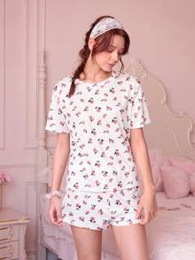 Bonmuse 满版花卉印花睡衣套装 / 睡衣套装 - 彩色 - 查看 3