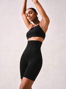 1件装高腰塑形内裤收腹提臀塑身腰带瘦身内裤女士平腹提臀提臀三角裤女士无痕塑身内衣 - 黑色 - 查看 8