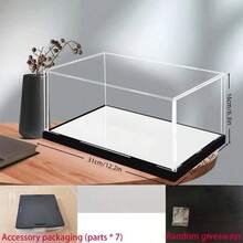 1 件装透明亚克力展示柜，带镜面底座，防尘收纳盒，厚实坚固材质，多种尺寸可选，适用于摆放小雕像、珠宝、奖杯等，家居置物架装饰 - 鏡子款 - 查看 2
