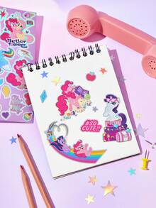 My Little Pony X SHEIN 2 miếng dán hình nhân vật hoạt hình dễ thương, dùng để trang trí văn phòng phẩm, tự làm đồ dùng nhà bếp. - Nhiều màu - Xem 2