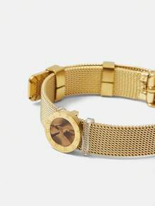 MOTF PREMIUM PRE18K GOLD PLATED SIMPLE PERSONALIZED WATCH CHAIN BRACELET - Gold - View 4