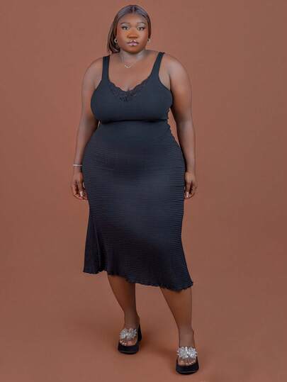 CurvyTilda 大尺寸高腰純色裙