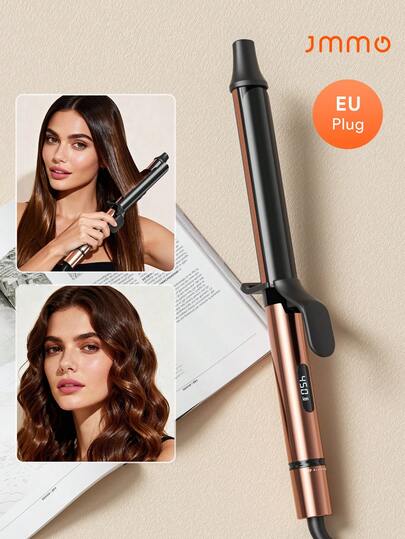 JMMO Long Barrel Curling Iron, Extra-Long Curling Wand For Smooth And Lasting Styling, Ceramic Hair Curler With 8 Heat Settings, No Heat Damage,Suitable For All Hair Types, Dual Voltage-EU Plug