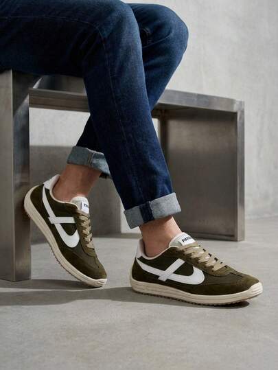  Zapatos hombre mujer casuales de piel ecologica color básico choclo zapatilla tipo lona multicolor PANAM botín planos de gran calidad unisex tenis moda urbano 22mx 25mx ideal para combinar con todo skate choclo gym cómodos de excelente calidad olivo 010838