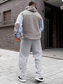 Artur Kramer 男士休闲运动字母印花抽绳腰运动裤 - 灰色 - 查看 2