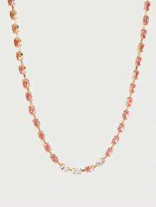 Glisma Dây chuyền mạ vàng 18K kiểu dáng Châu Âu và Mỹ, đính đá pha lê hình vuông màu sắc sang trọng, cao cấp, thời trang Dopamine, đơn giản và đa năng dành cho phụ nữ, phong cách cổ điển, trang phục thanh lịch, chất liệu kim loại/có họa tiết, cổ điển, sang trọng, dành cho mẹ/phụ nữ/cô gái/người mẹ, đá quý, hình trái tim, ngày lễ tình nhân. - Nhiều màu - Xem 2