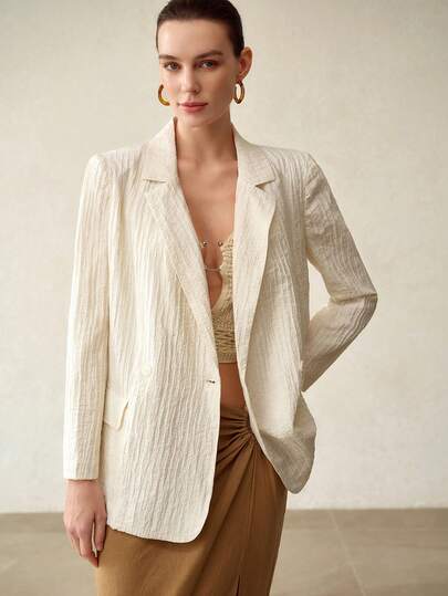 MOTF PREMIUM STRUCTURED TEXTURED LIGHTWEIGHT BLAZER