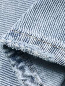 DAZY Quần jeans nữ ống loe cạp trung bình, dài đến 7/8. - Rửa nhẹ - Xem 7