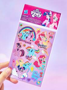 My Little Pony X SHEIN 2 miếng dán hình nhân vật hoạt hình dễ thương, dùng để trang trí văn phòng phẩm, tự làm đồ dùng nhà bếp. - Nhiều màu - Xem 4