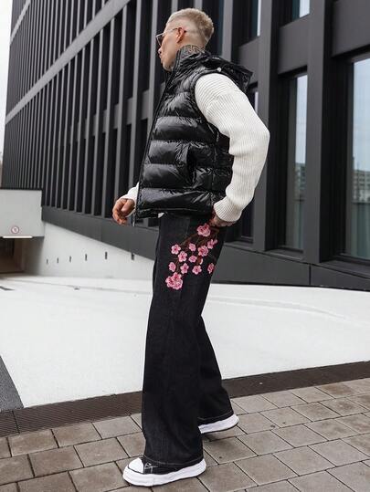 Artur Kramer Colete masculino acolchoado com zíper e capuz, sem mangas, acolchoado, colete preto, colete masculino com capuz, um ótimo presente para seu namorado, colete masculino com capuz