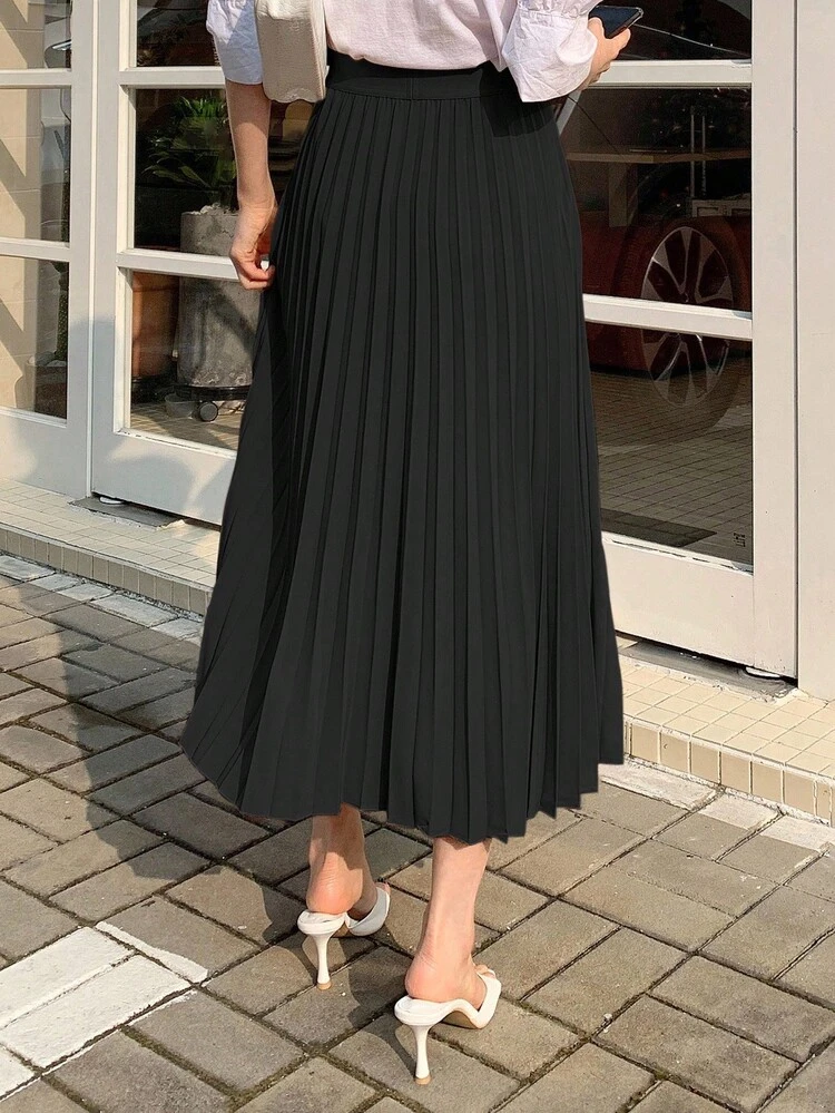 Women's Pleated Skirt, Korean Style A-Line Skirt Summer