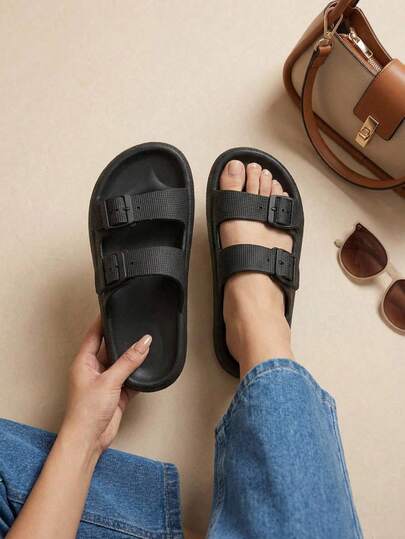 Sandalia mujer, sandalia eva, sandalia doble hebilla, sandalia ligera, sandalia agua, sandalia playa mujer, sandalia casual, sandalia cómoda, sandalia verano, sandalia resistente, sandalia dos tiras, sandalia minimalista, calzado dama verano