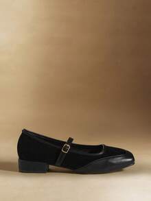 Rosivie Women's Buckle Design Casual Fashion Shoes - Black - View 4