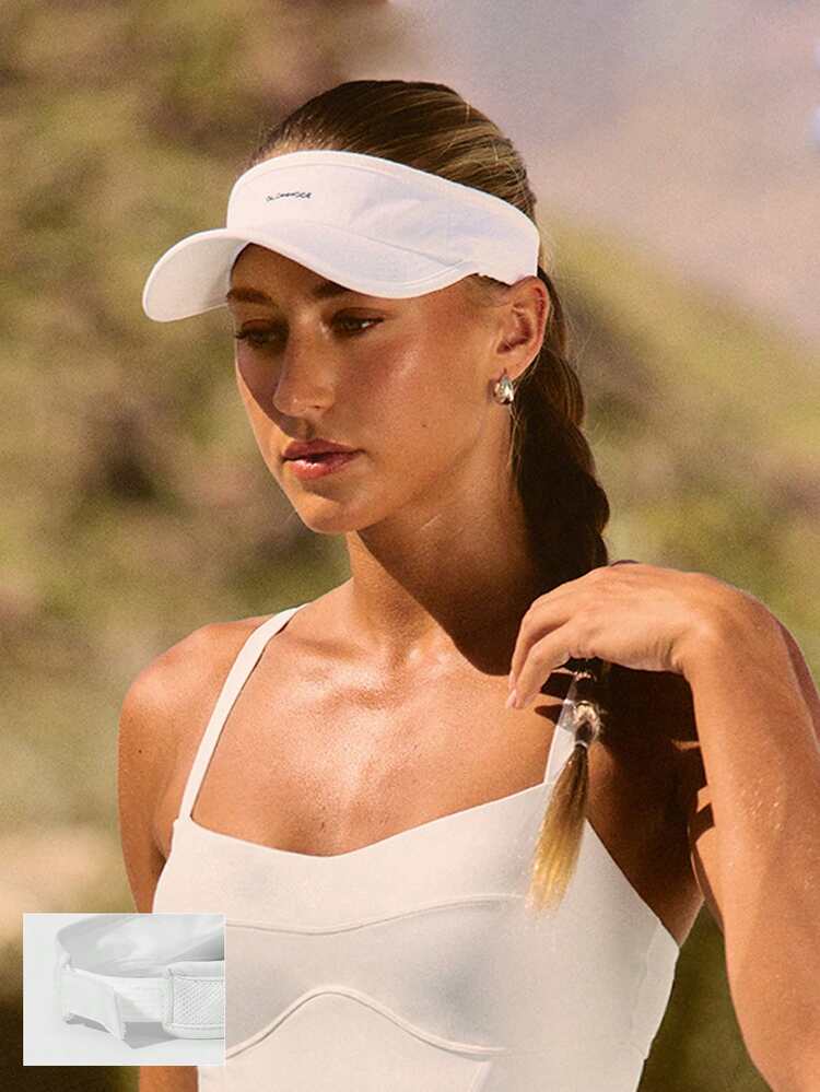 Focus On Point Sweat-Wicking Quick-Drying 3D Print Adjustable Back Closure Visor Golf Tennis Pickleball Daily Casual Wear