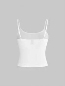 ROMWE Kawaii Cat Print Camisole For Women - White - View 9