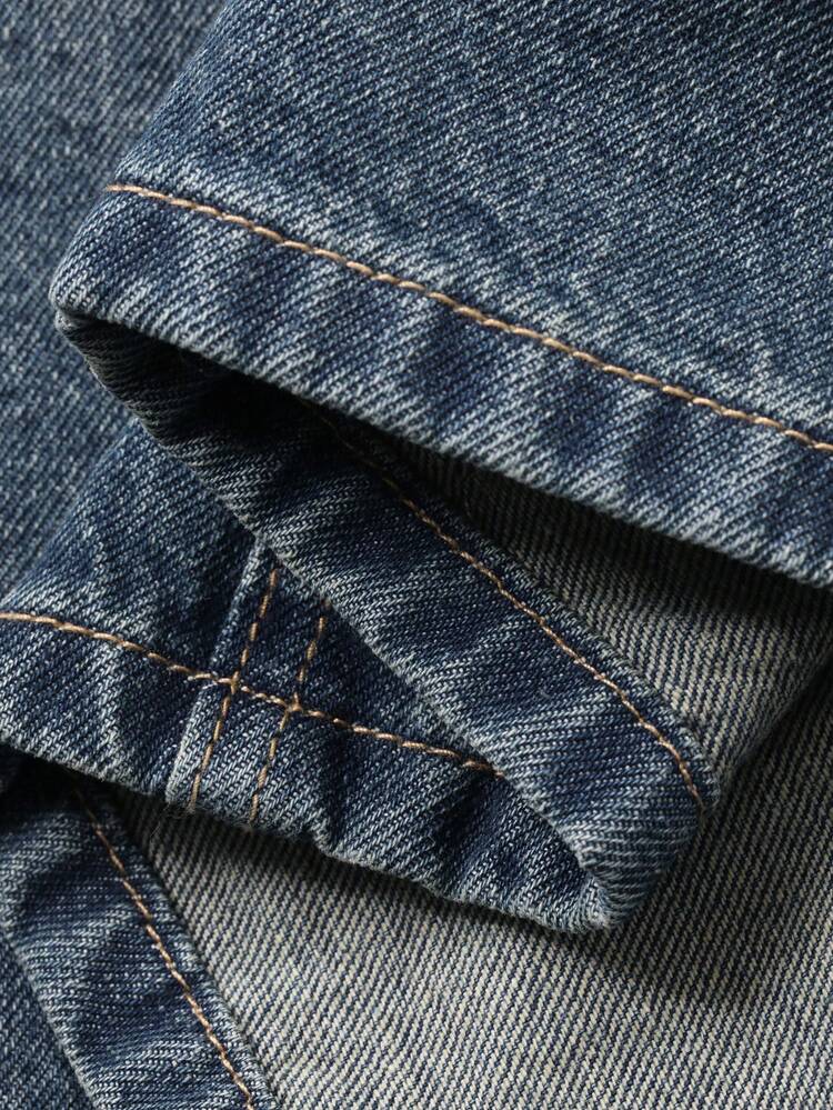 Women's Regular Waist Pleated Skirt, Casual & Youthful Denim A-Line Skirt