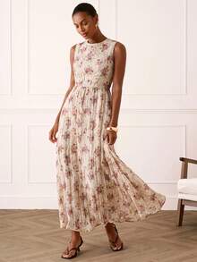 Lilora Women's Elegant Sleeveless Dress - Dusty Pink - View 5