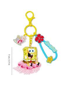 SpongeBob SquarePants | SHEIN Keychain, Bag Decoration, Bag Hanger Chain - Yellow - View 3