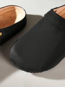Women's New Slip-On Half-Cover Casual Flat Shoes - Graphite Black - View 5