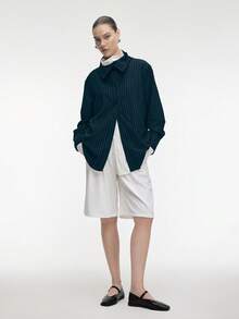 Mnmlis 女士经典舒适通勤款黑色方头玛丽珍平底鞋 - 黑色 - 查看 12