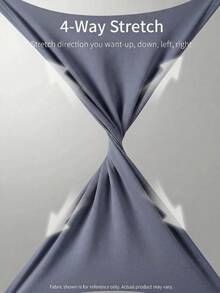 Innovista Women's Fashion Zipper Half-Zip Long Sleeve Jumpsuit Ski Suit Zip PU Catsuit Blue-Gray Long Sleeve Unitard/Jumpsuit, Front Zip+Guard, Removable Pads, Thumbholes, Tonal Stretch PU Panels, Sculpting Compression | Gym HIIT Yoga Pilates |  Mono Gris Azulado Con Cremallera | Macacão Cinza-Azulado Zíper | جمبسوت رياضي | Gymtok Moto Athleisure - Dark Grey - View 4