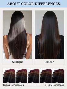 8D Micro Link Nano Beads Hair Extensions,16-22 INCH 50G/Pack, Micro Loop Human Hair Extensions, Invisible No Trace,Straight Human Hair,Invisible Mini Silicon Beads Easy To Install,Seamless, Natural Straight Hair,Perfect For Long Hair Lengthening, Hair Lengthening Straight Hair Texture Natural Hair Look - Multicolor - View 15