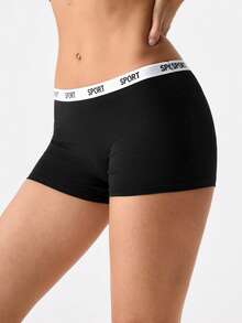 Loungeista 3入組字母織帶腰帶腰平角褲 - 彩色 - 查看 6