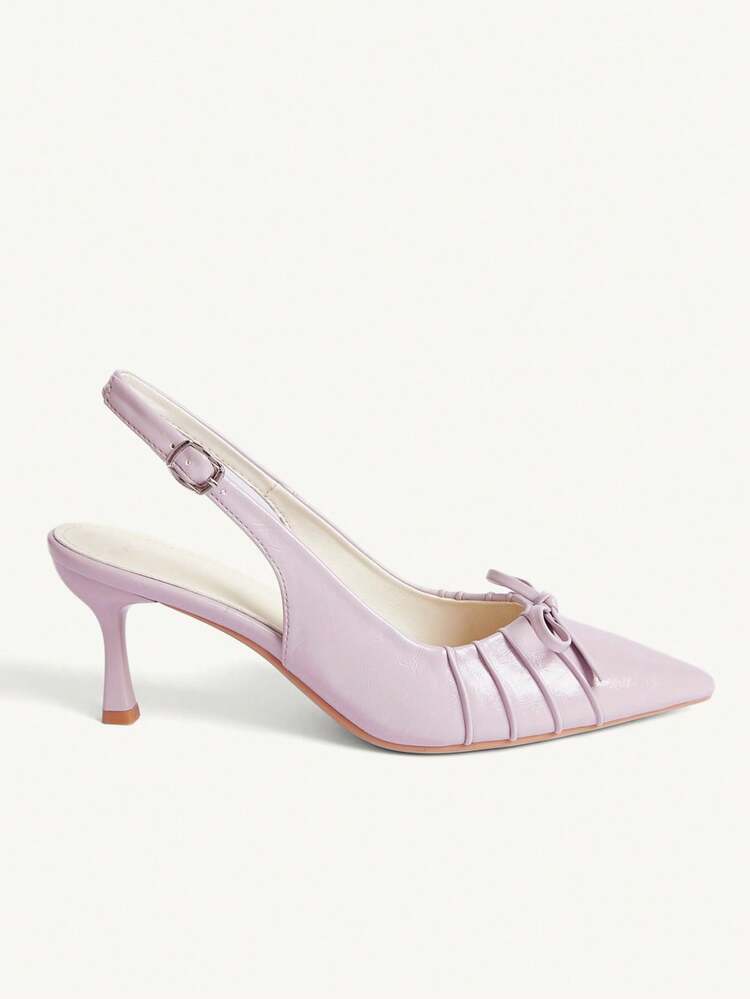 CUCCOO CHICEST Tacones altos de diseño con hebilla de punta fina para uso diario de moda para mujer - Morado - Añade 8