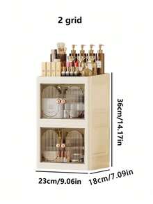 1pc Cosmetics Storage Box Household Luxury Desktop Dresser Skin Care Product Storage Box Facial Mask Dust Proof Drawer Sorting Cabinet Storage Rack - Multicolor - View 13