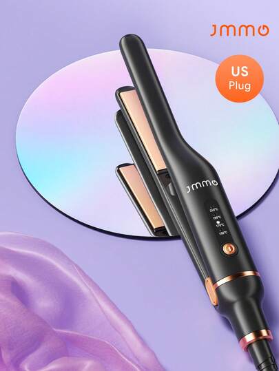 JMMO 带陶瓷电气石的铅笔式直发器，适用于稀疏和短发边缘造型的直发器，不伤发护发，打造顺滑造型，快速加热，自动关闭 - 美国插头
