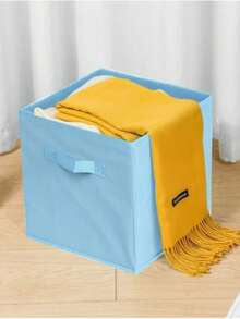 Hộp đựng đồ hình vuông, làm bằng vải không dệt, nhiều màu sắc, có nắp tháo rời, có thể gấp gọn, dùng để cất giữ và sắp xếp quần áo, một vật dụng lưu trữ đa năng tuyệt vời. - Nhiều màu - Xem 9