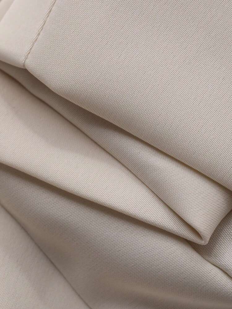 Women's Casual Solid Color V-Neck Thin Jacket With Fake Pockets, Spring/Summer