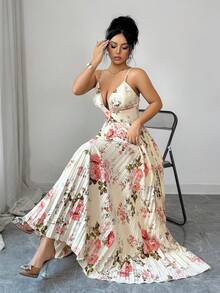 Rafferiza Đầm xếp tầng in họa tiết thanh lịch, gợi cảm dành cho nữ - Nhiều màu - Xem 8