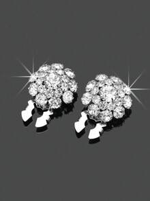 1/2/4pcs 21mm Rhinestone Button Covers For Women, Crystal Button Covers, Detachable Clip On Button Covers, Crystal Fancy Buttons For Clothing, Button Snaps With Pliers Press For Dress Suit Tux Shirt Accessories, Lead Color - Multicolor - View 3