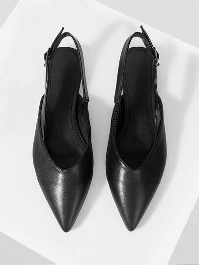 Mnmlis 女士通勤时尚尖头平底鞋