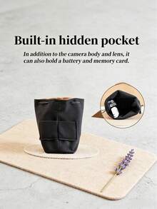Madebyblanc Túi đựng máy ảnh DSLR siêu nhỏ, chất liệu PU bền, nhẹ và dễ mang theo, có ngăn ẩn màu tối để đựng pin và thẻ nhớ, lớp lót bên trong có thể tháo rời để dễ dàng vệ sinh, đựng được nhiều loại máy ảnh ống kính di động, lớp lót nhung mềm mại bảo vệ máy, chất liệu chống thấm nước tối ưu giúp chống nước bắn hiệu quả, thích hợp cho leo núi, chụp ảnh đường phố và những người đam mê chụp ảnh hàng ngày, vật dụng cần thiết khi đi du lịch. - Nhiều màu - Xem 5
